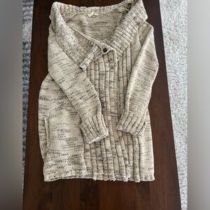 Anthropologie Yellow Bird Womens Sweater Ivory Gray